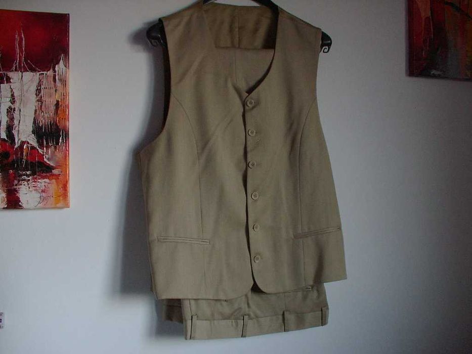 Garnitur Sunset Suits 176/108/94 Kamizelka Nowy 100% Wełna