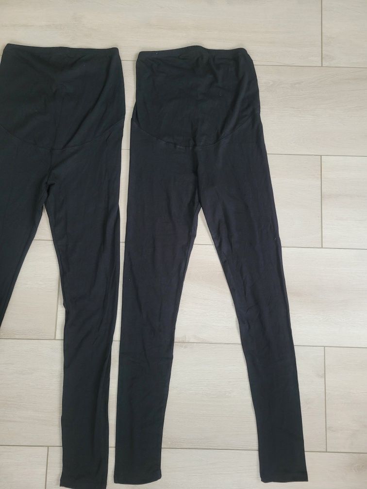 Spodnie ciążowe nowe 2 szt. legginsy czarne H&M Mama rozm. XS
