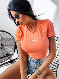 O La Voga t-shirt koszulka MUSE Rozmiar M neon coral