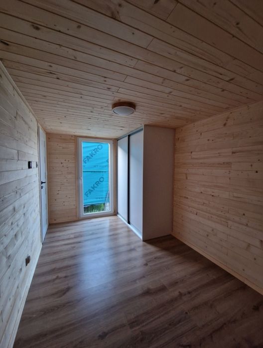 Domek mobilny całoroczny 12m*4,71, 56,5m2pow.zabudowy + antresola 20m.