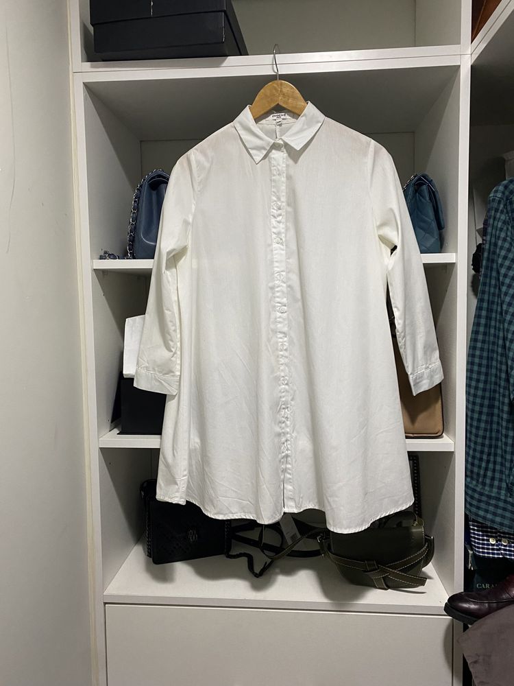 Camisa comprida oversize sweewë branca