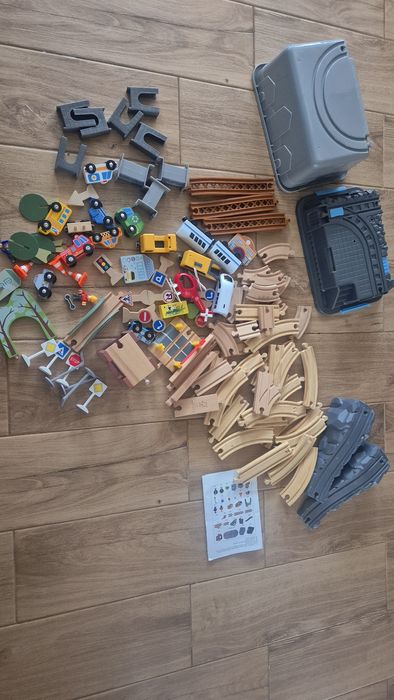 Zestaw kolejka drewniana