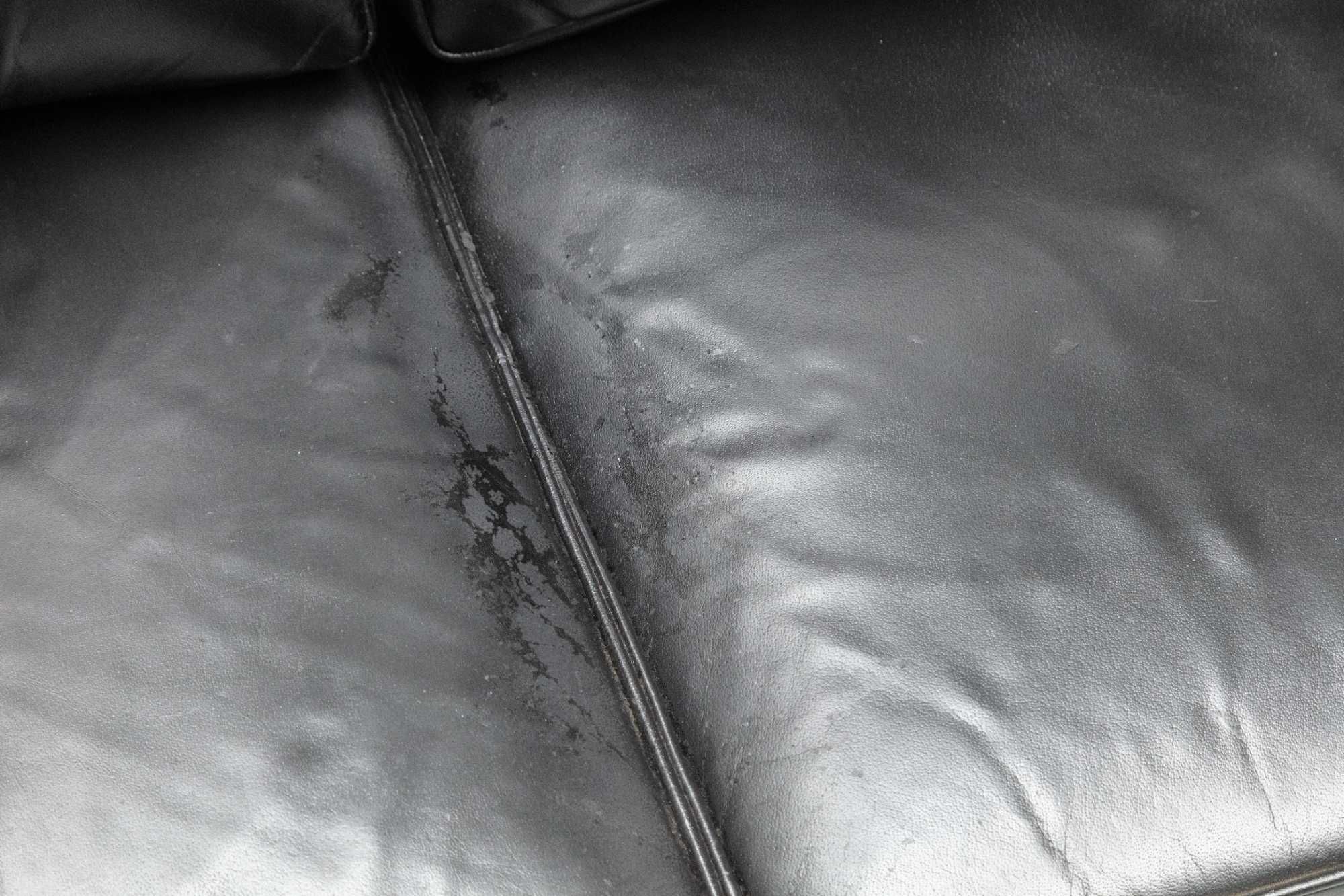 Sofa skórzana na stelażu drewniano metalowym