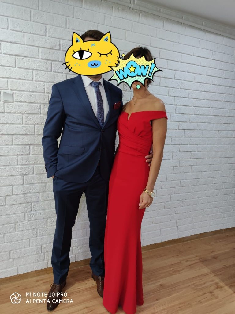 Garnitur Vistula z poszetką i krawatem