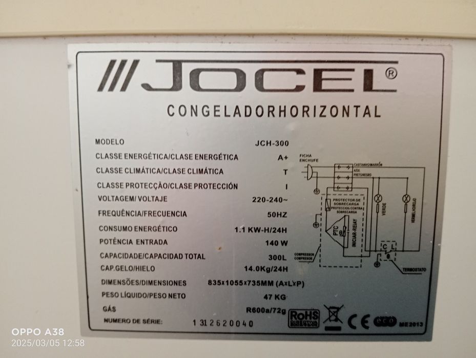 Arca congeladora 300 litros