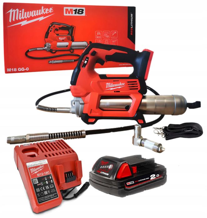 smarownica milwaukee 18v z akumulatorem i ładowarką mocna 690bar