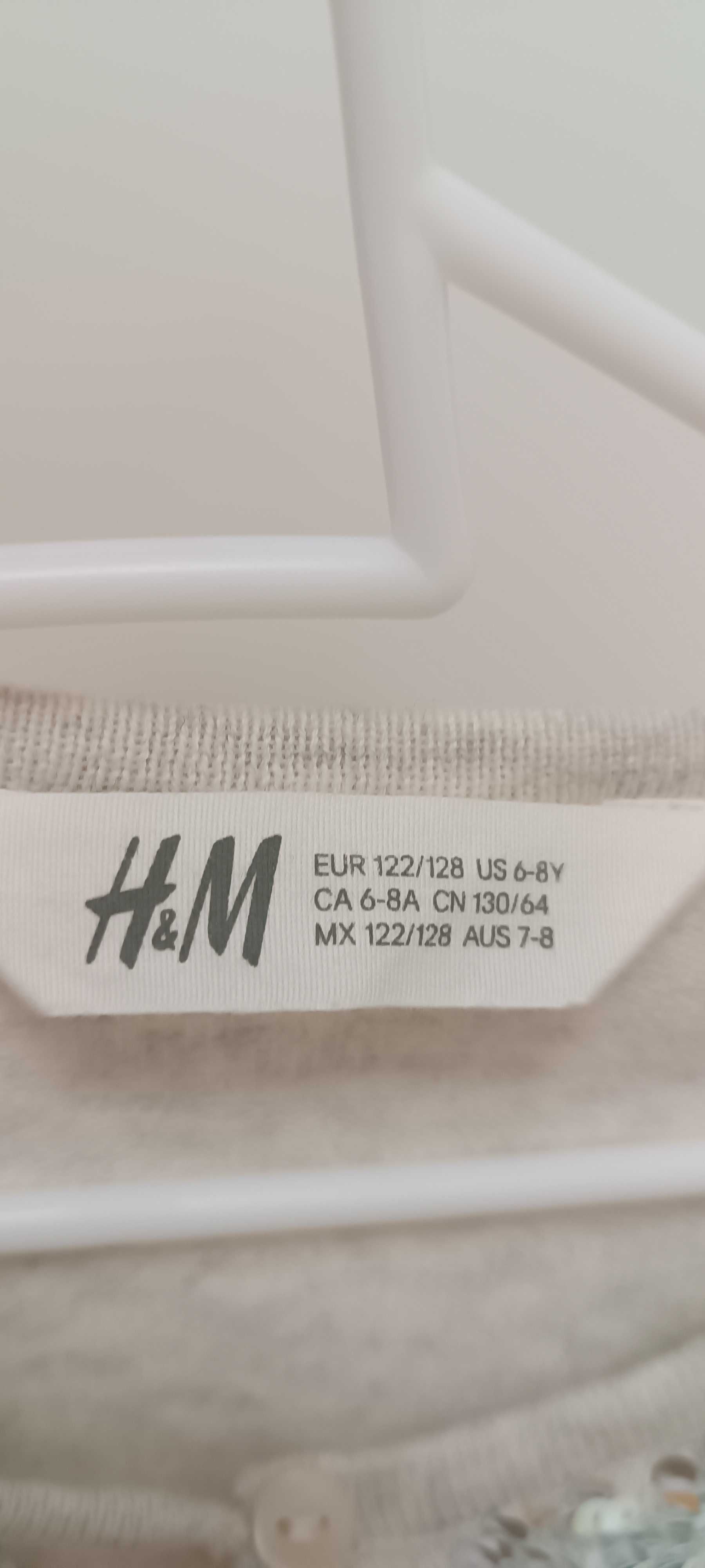 Sweterek, bolerko dziewczęce, cekiny, rozmiar 122/128, marka H&M