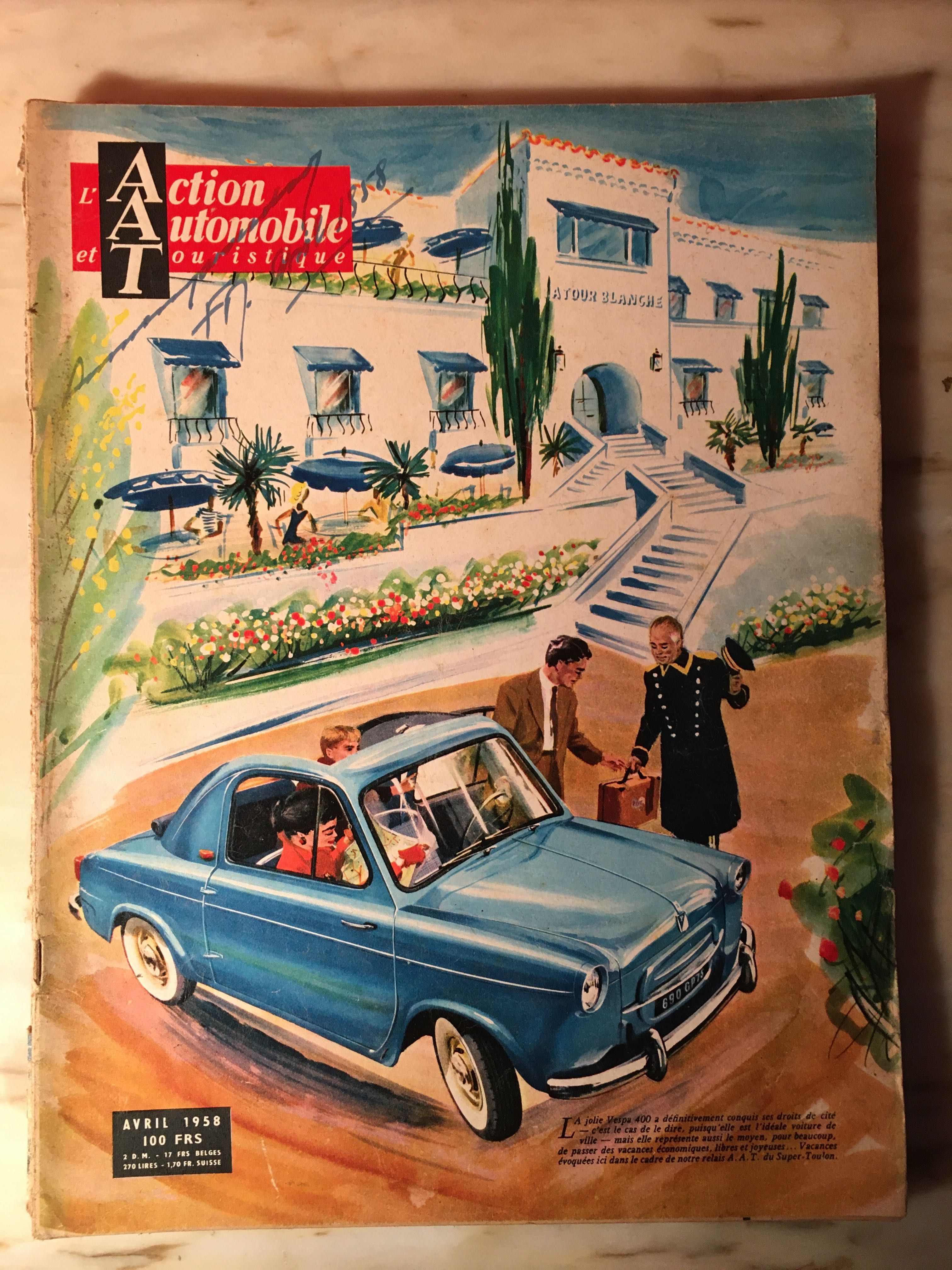 ACTION  AUTOMOBILE et Touristique - anos 50 - 6 revistas