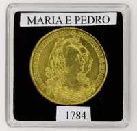 Portugal/Brasil - Peça 6400 Réis (RIO) - 1784 - D. Maria I & D. Pedro