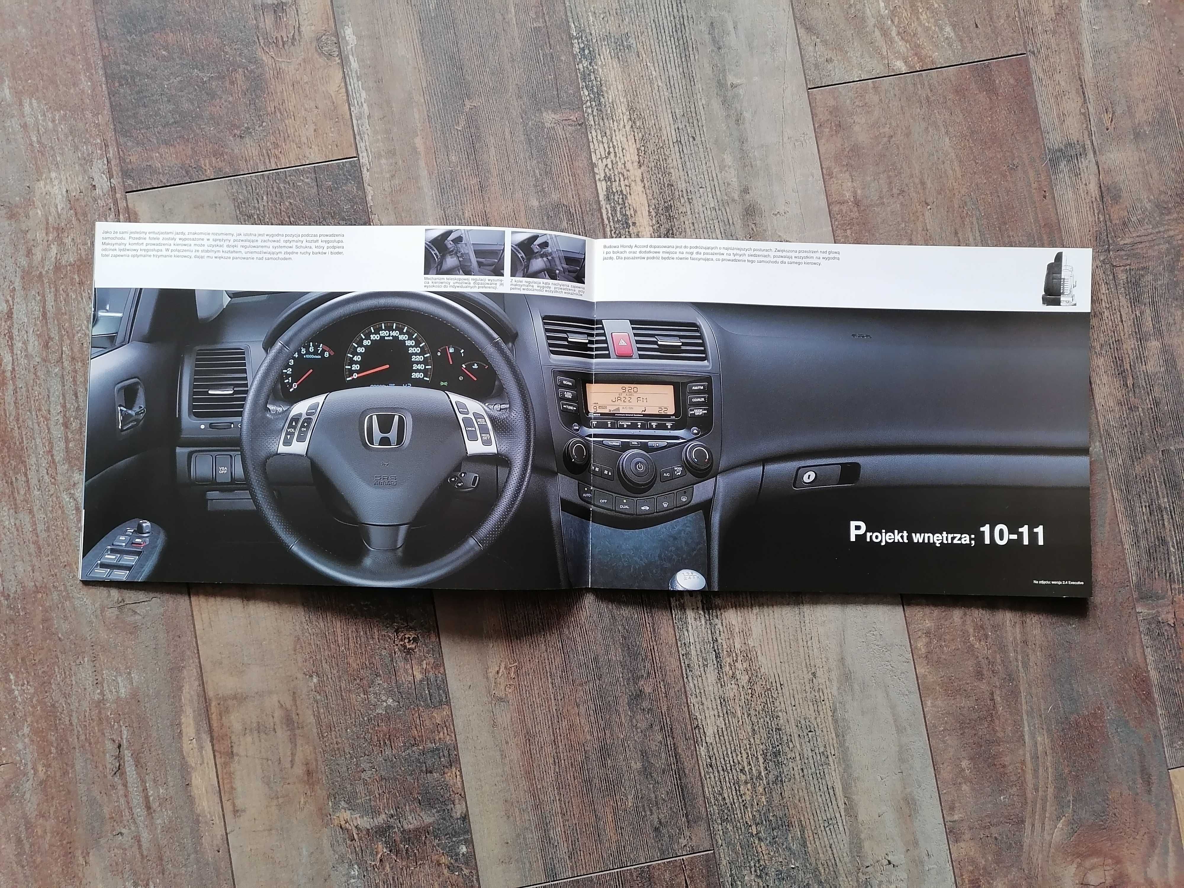 Prospekt Honda Accord 4D VII Polski! PL Grube Wydanie Folder Broszura