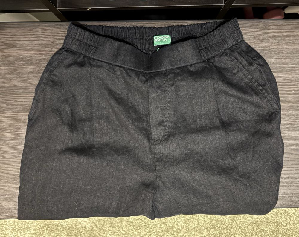 Calças Benetton 100% linho (novas)