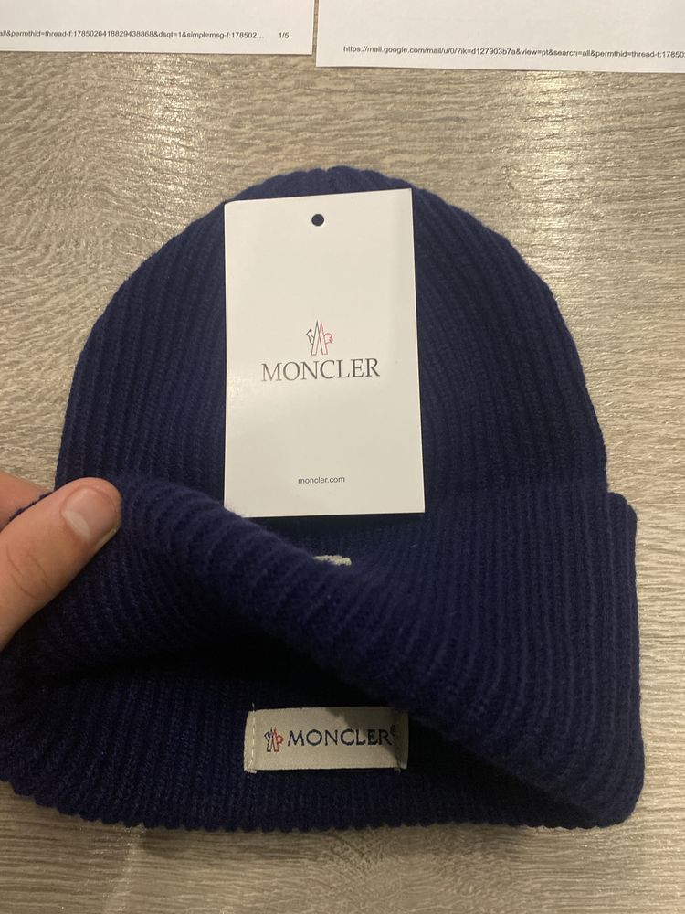 Gorro moncler azul escuro