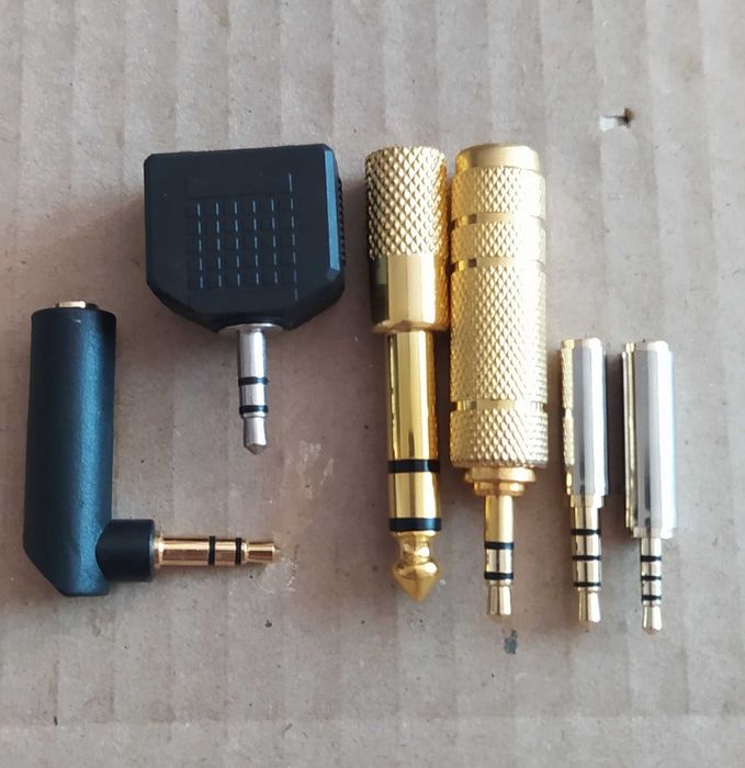 Комплект аудіо адаптер 2.5 3.5 6.35мм jack audio перехідник переходник