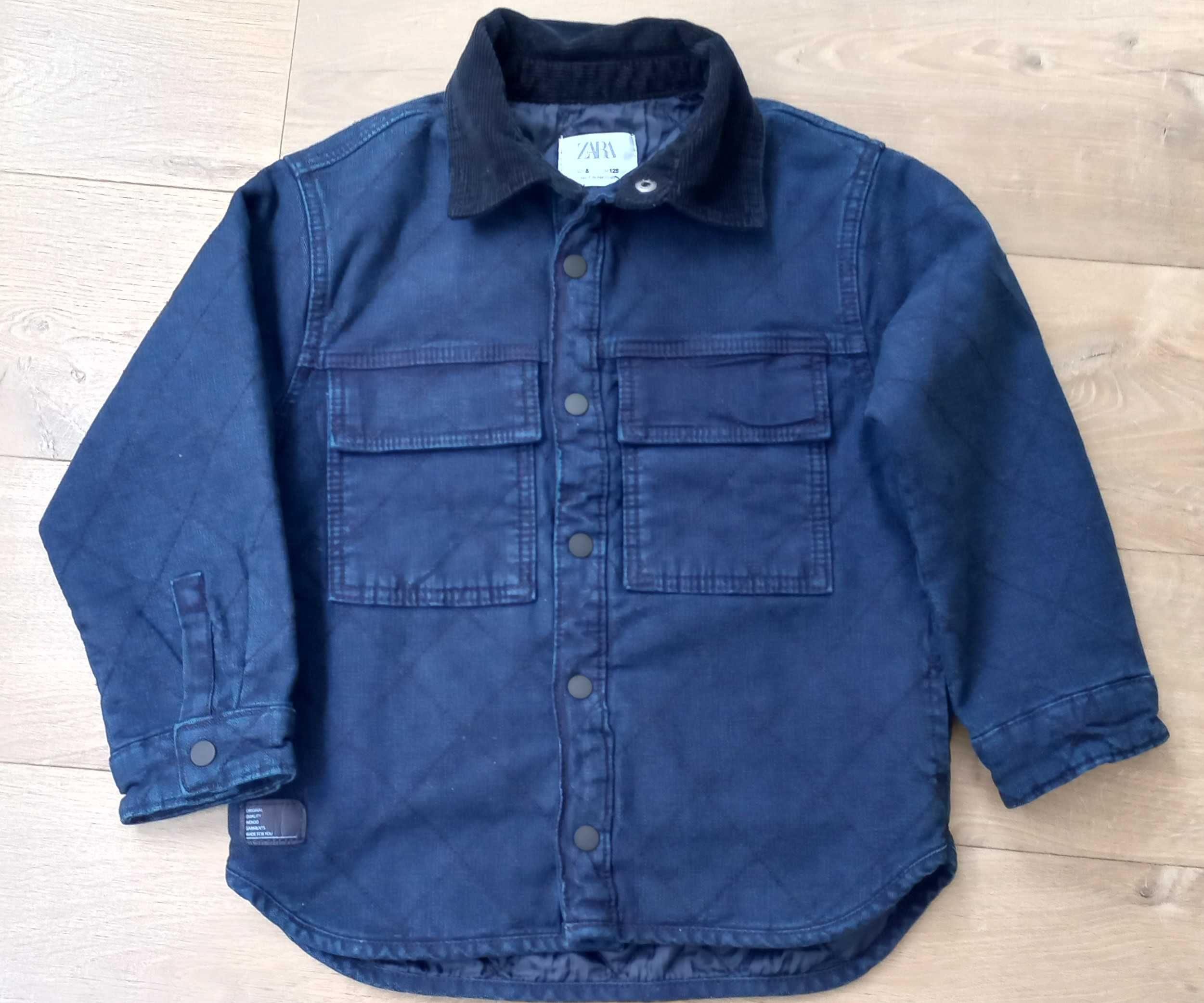 Koszula kurtka pikowana Zara chłopiec 8 lat 128 cm