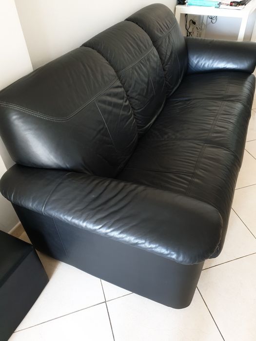 Sofà pele 3 lugares