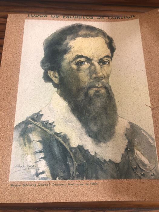 Quatro pinturas em cortica de quatro ilustre Portugueses