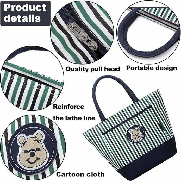 CW31 Mini Shopper Mała Torebka Wodoodporna Materiałowa Poręczna Misiu