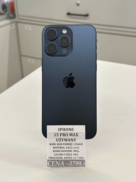 iPhone 15 Pro Max 256GB Bat 90% Topcase Vivo *Raty 0%*