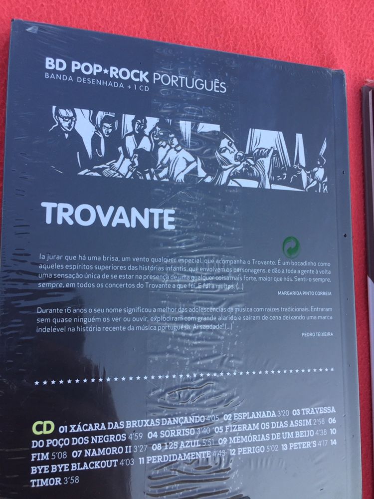 BD Pop Rock Português 7 cd’s  7 livros BD RUI VELOSO UHF GNR Trovante