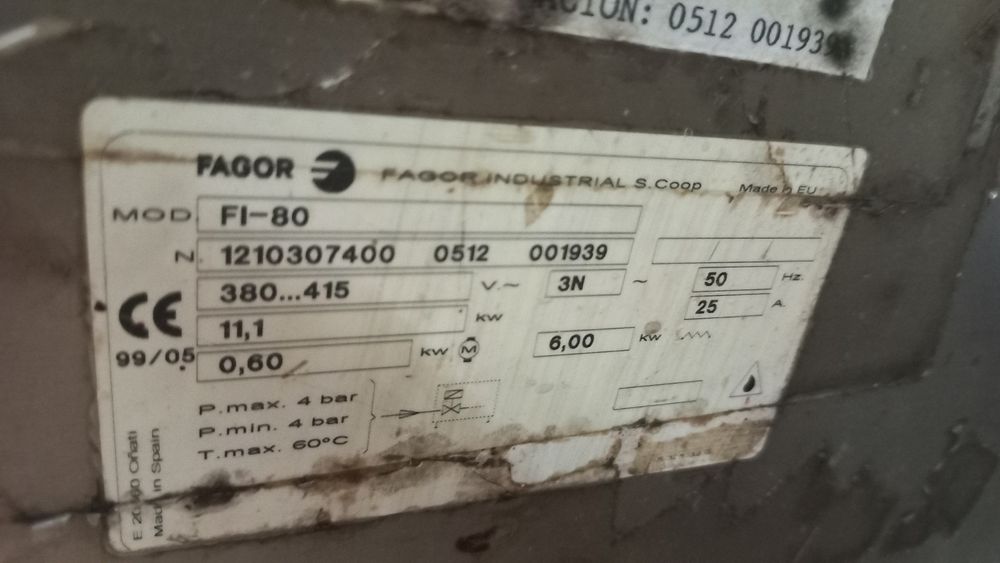 Fagor fi-80 професійна купольна посудомийна машина