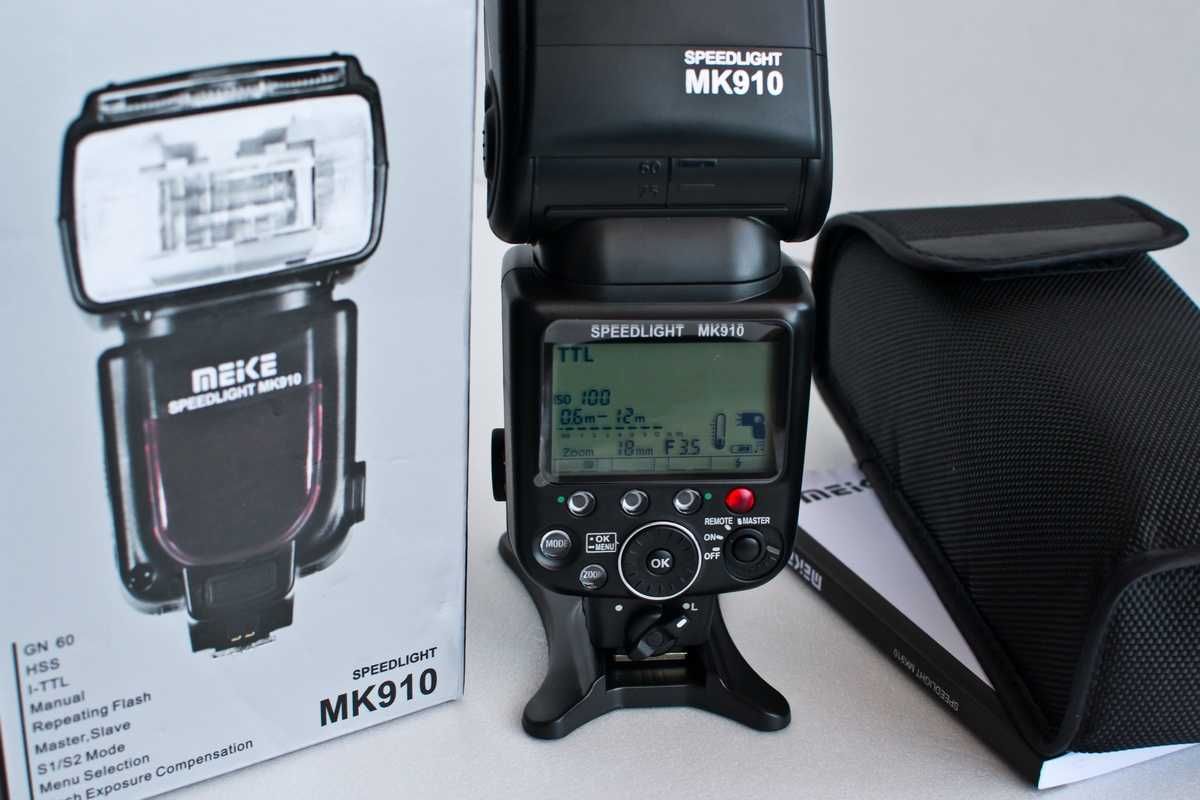 Спалах Meike MK600 MK910 (E-TTL, I-TTL) для Canon/Nikon Наявність!