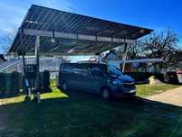 Carport Premium kafarowany/wbijany, 9 kWp
