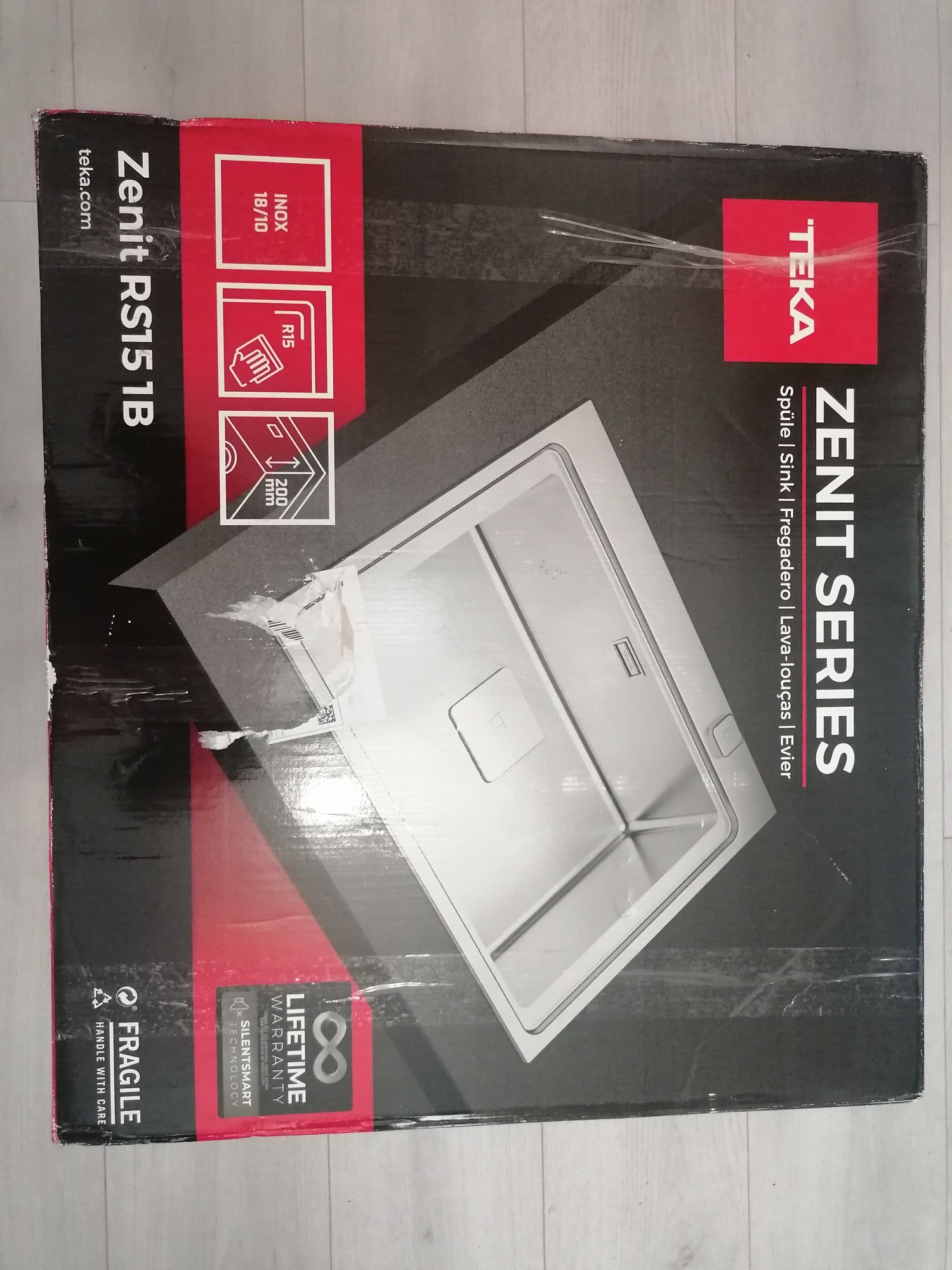 Zlewozmywak STALOWY TEKA 60X52 CM STAL Polerowana