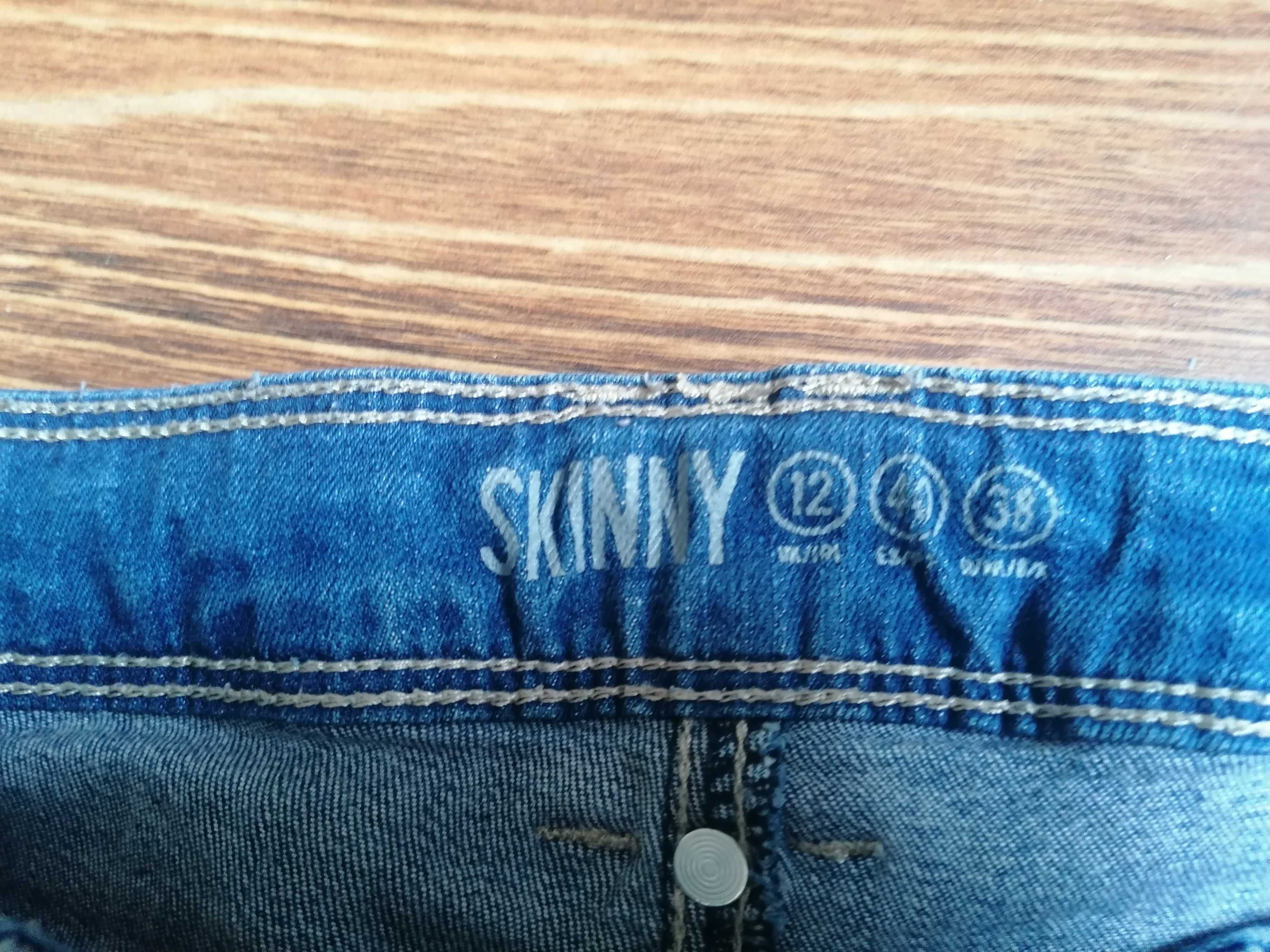 Spodnie Jeansy Skiny z zamkami M Primark