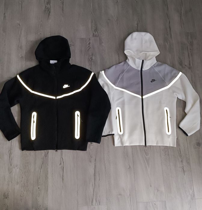 ЗИП худи Nike Tech Fleece Reflective Black White