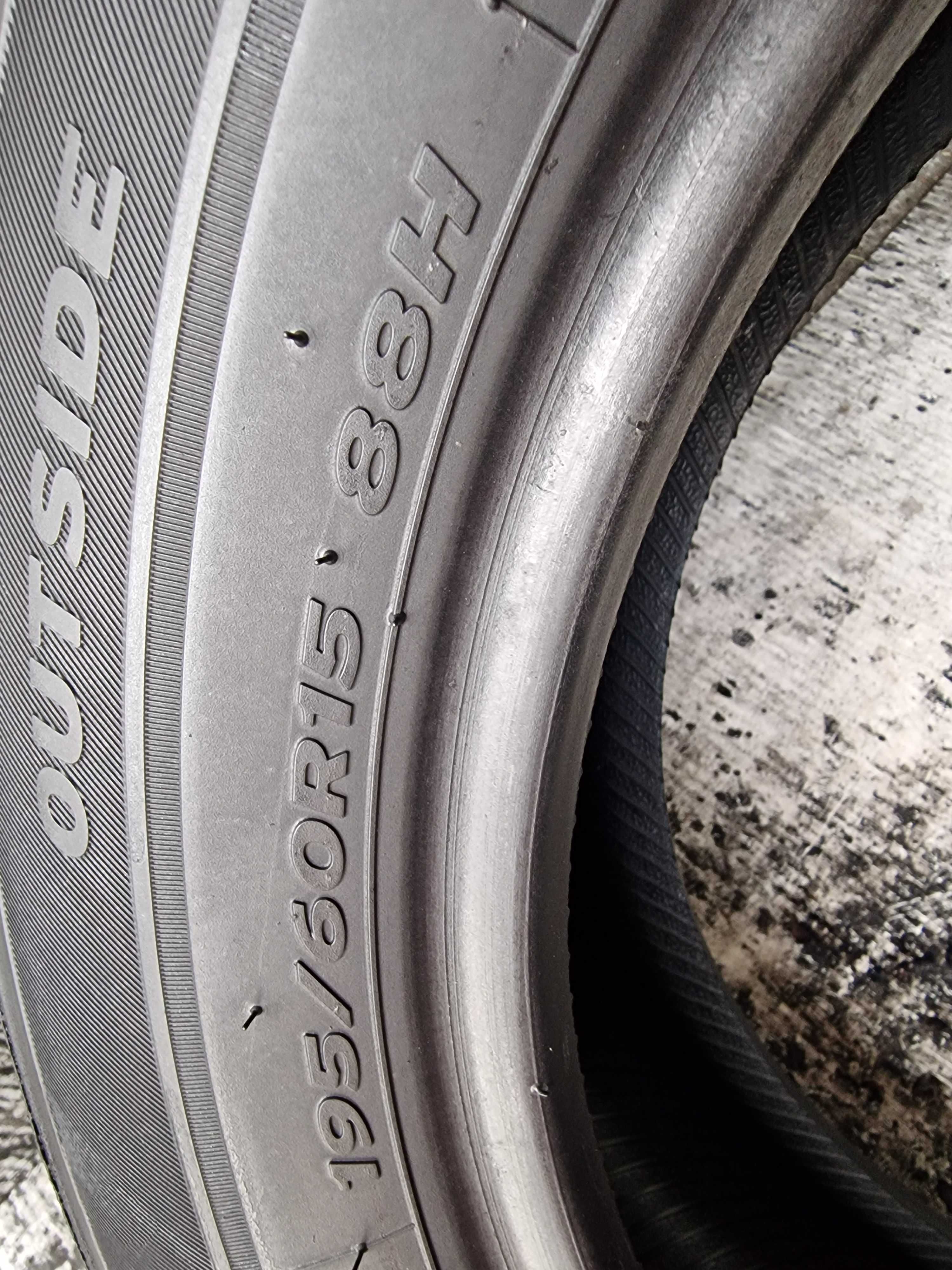 Sprzedam 2 opony 195/60 15" Hankook wielosezonowe 90%