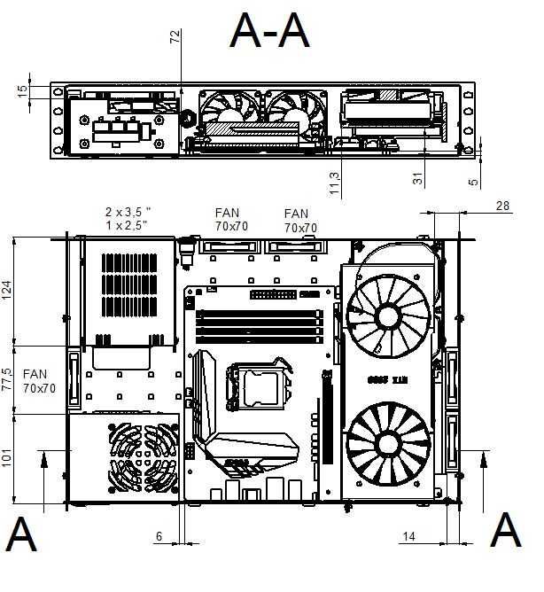 Obudowa RACK do szafy 19 cali R-CASE 4 RAW / Serwer 2U pod mATX/ITX