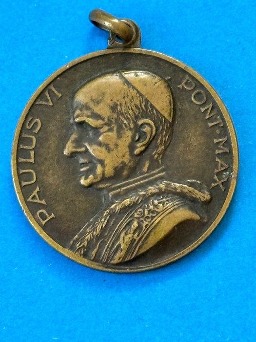 medalha em bronze PAPA PAULO VI, Ø 32 mm