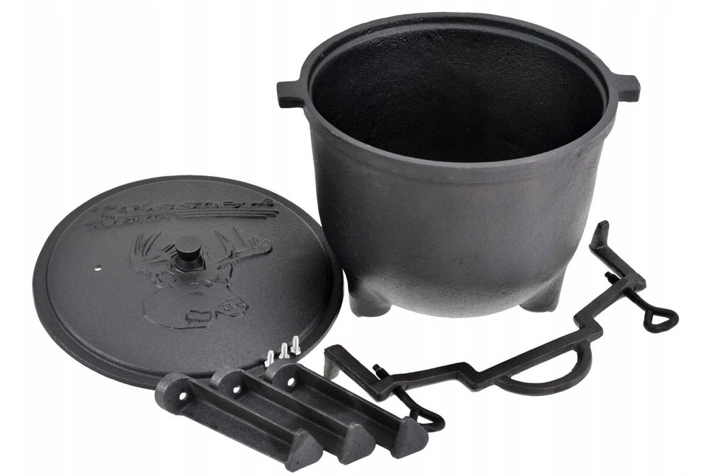 KOCIOŁEK ŻELIWNY 8 L GARNEK Myśliwski na Pieczonki 403