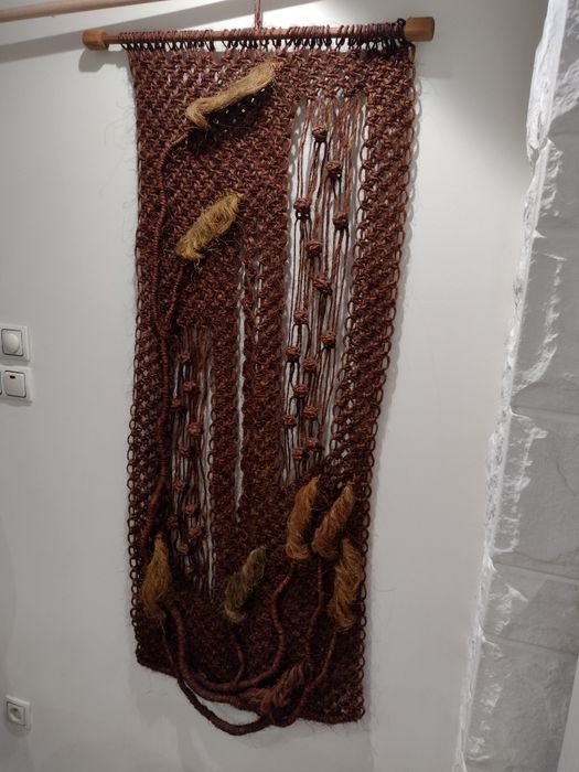 Sumak duży Kilim gobelin dekoracja artystyczna naścienna PRL