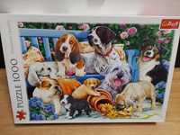 Puzzle trefl 1000 Psy w ogrodzie