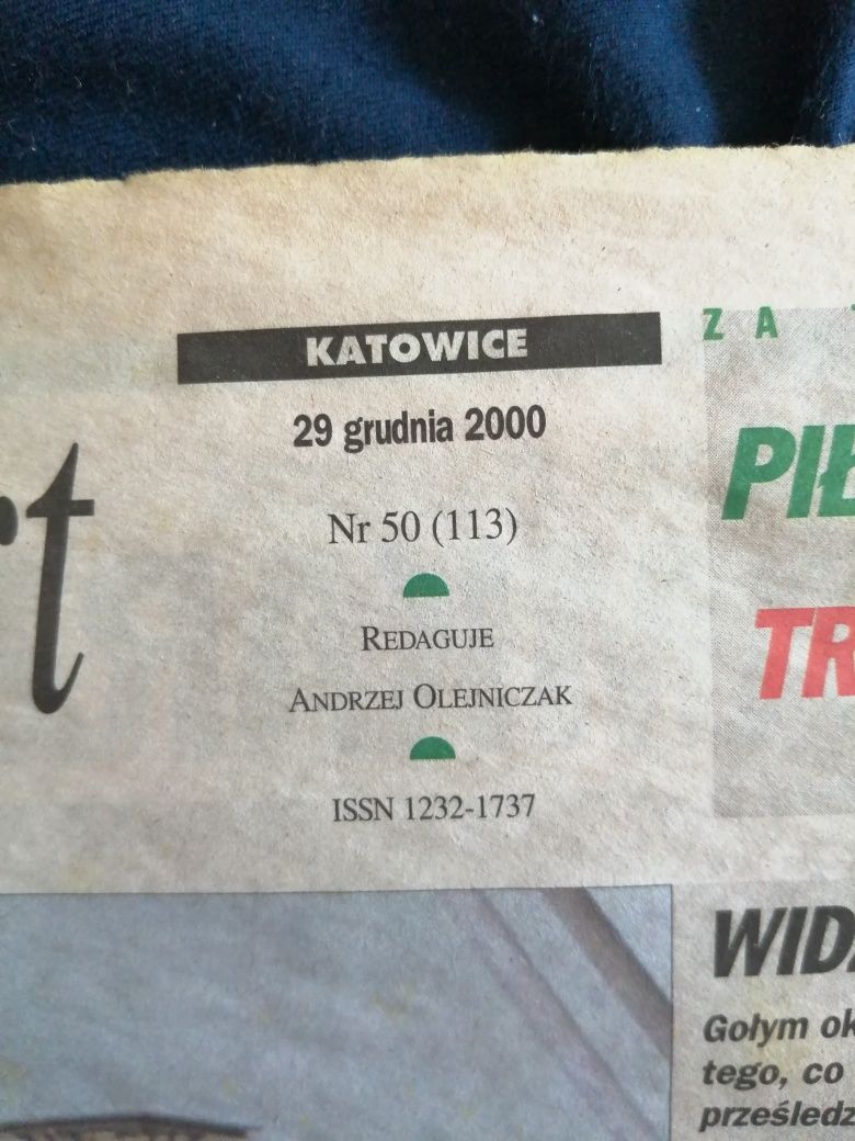 Gazeta wyborcza tysiąclecia 31.12.2000r i gazeta sport 29.12.2000r