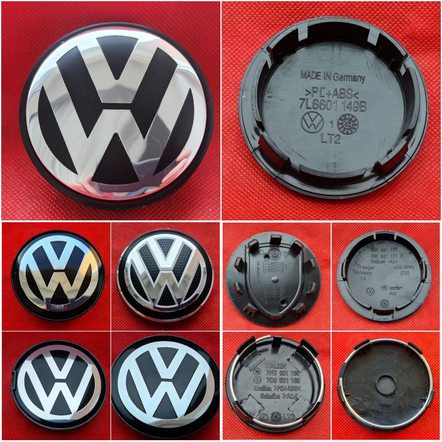 Колпачки заглушки  Volkswagen 66, 70. 77мм на литые диски