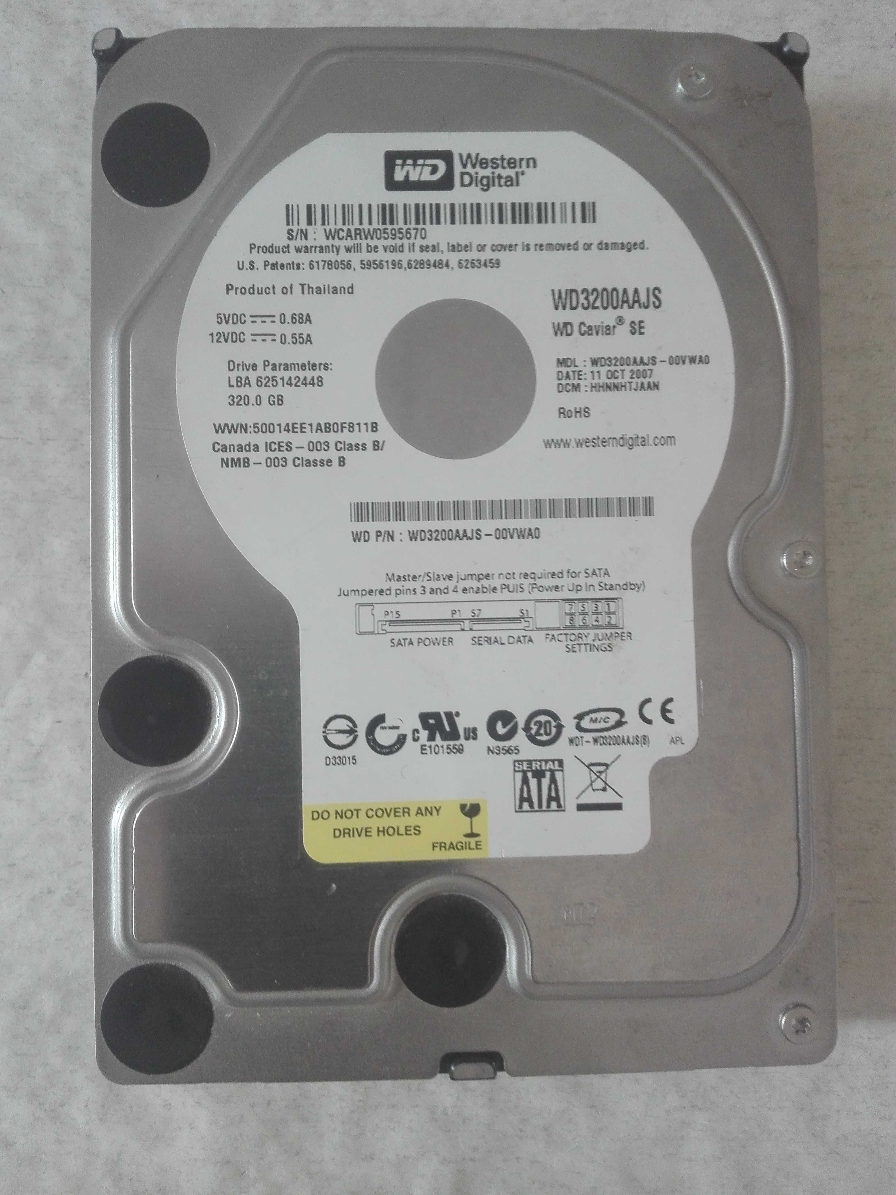HDD Western Digital 3,5" 320Gb