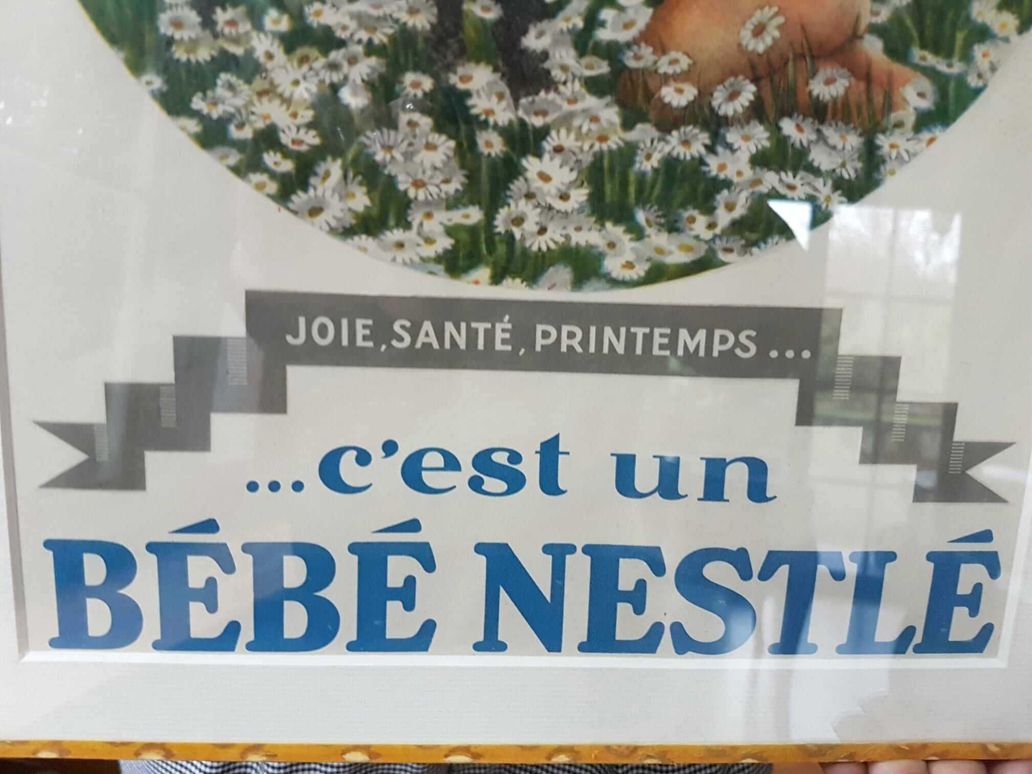 Obraz PLAKAT francuski reklama dla dzieci BEBE NESTLE  antyrama 30x40