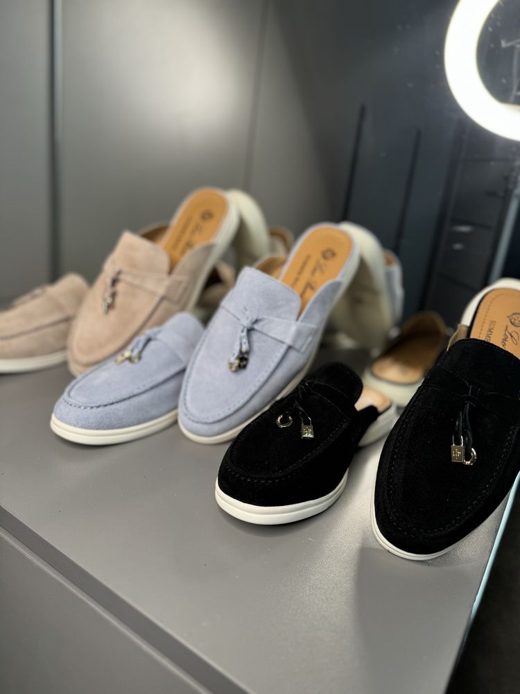 Мюли лоферы loro piana шлепки сланцы