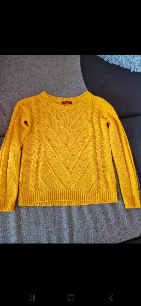 Sweter Guess XS żółty