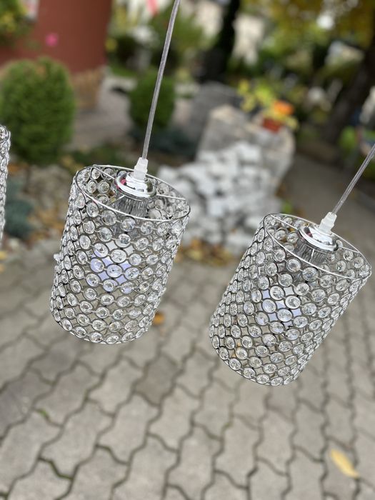 Lampa wisząca z kryształkami