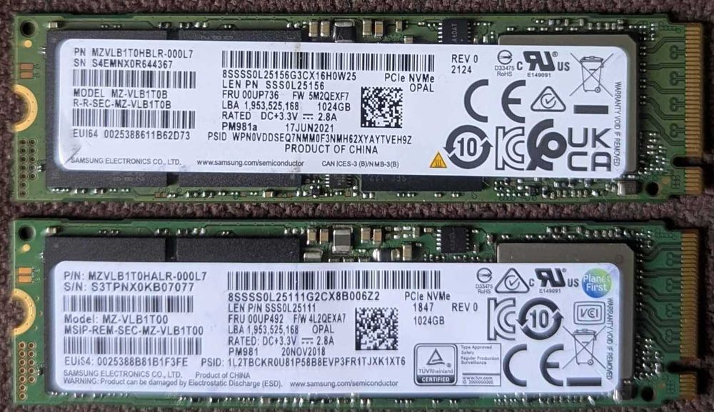 SSD M2 NVME PciE3.0-4.0 (256-512-1TB-2TB)