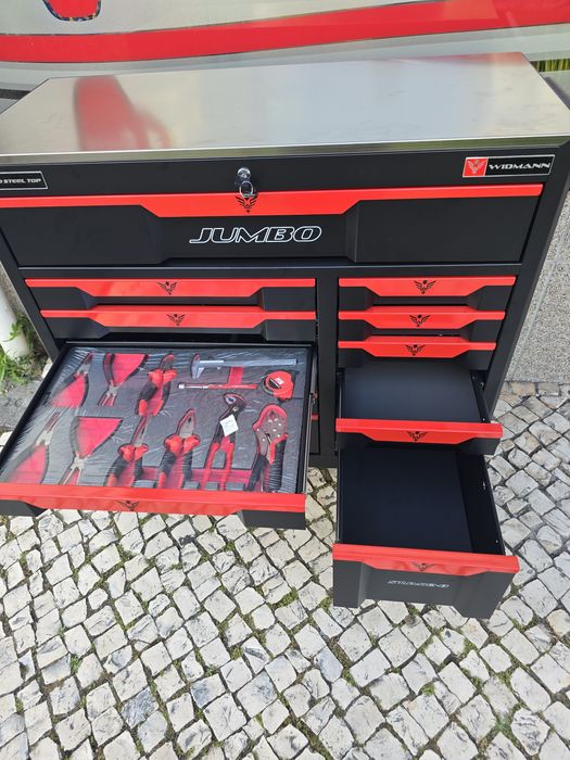 Carrinho de ferramentas 11 gavetas completas novo