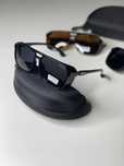 Мужские Очки Matrix Polarized Черные с Шторками Крупные Поляризованые