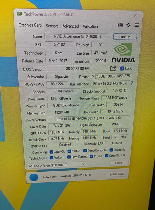 Gigabyte AORUS Xtreme GeForce GTX 1080 Ti 11 gb видеокарта nvidia