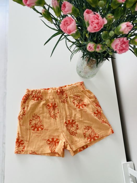 Krótkie szorty na lato spodenki h&m pomarańczowe