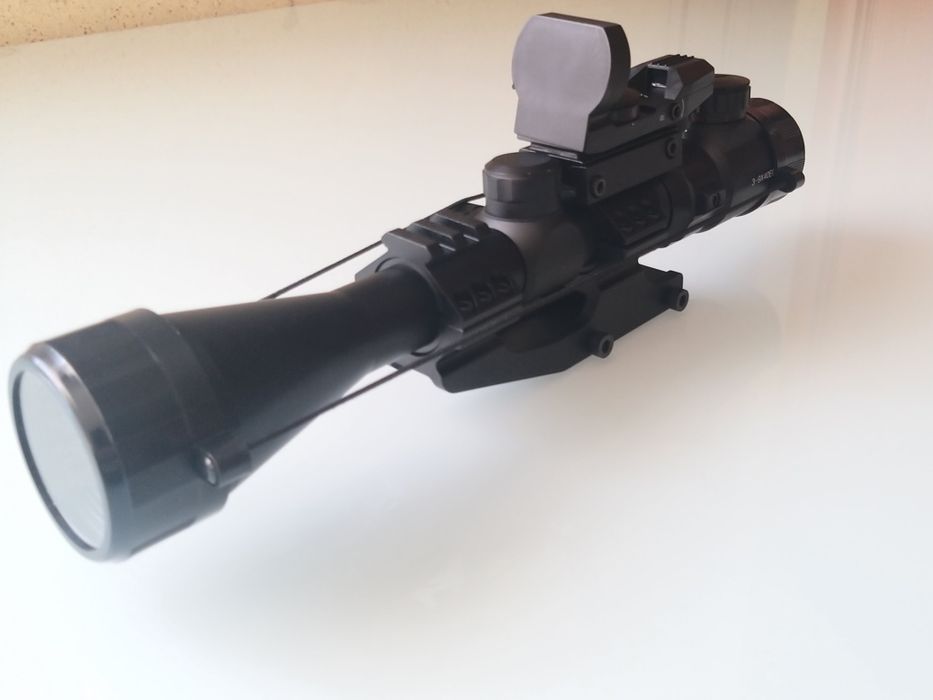 Приціл оптичний 3 в 1 комбо.
3-9x40EG.