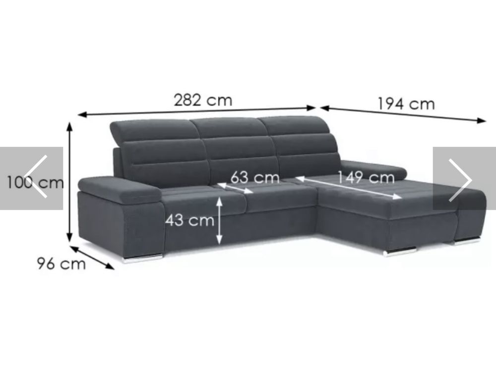 Narożnik z funkcją spania, sofa, кутовий диван з функцією сну