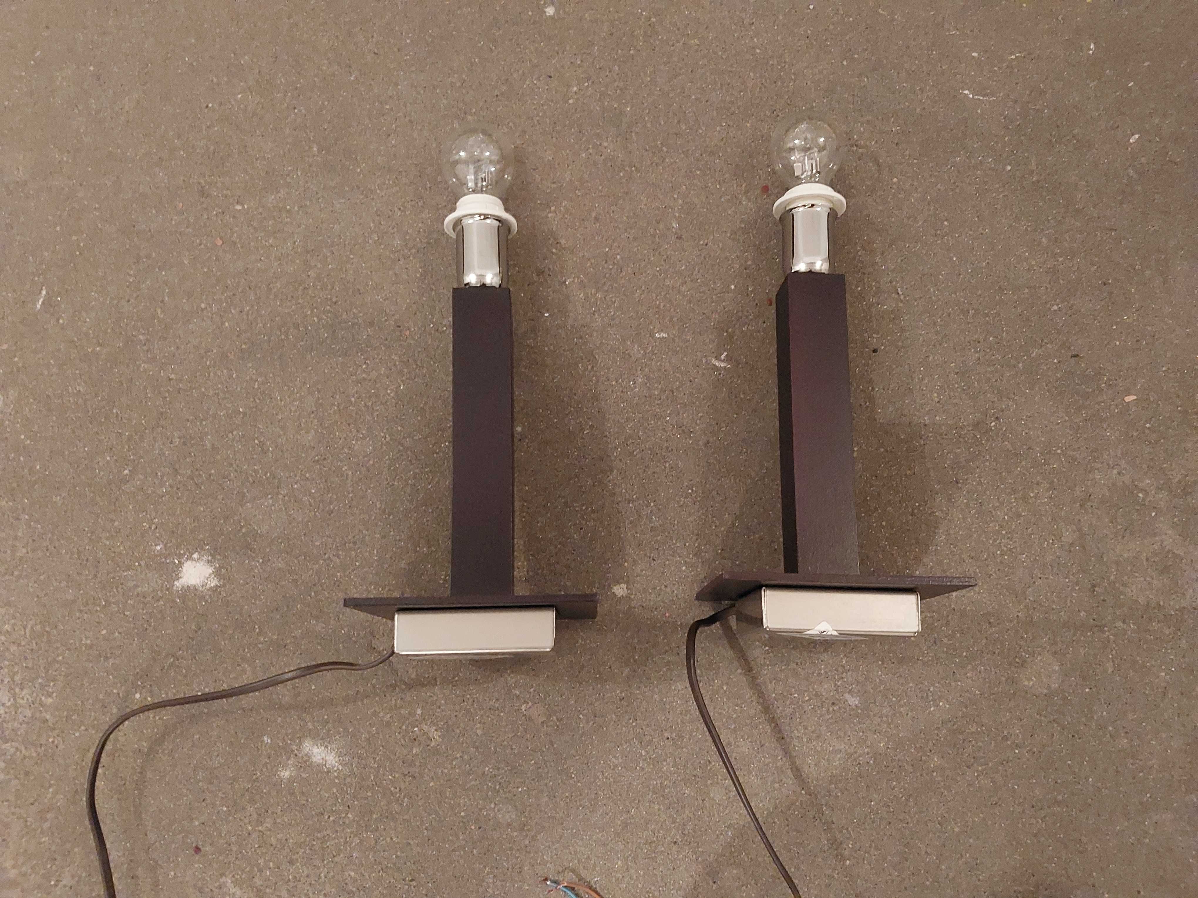Lampa stojąca drewniana